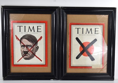 Lot 73 - Two original 1945 Time Magazines, one dated...