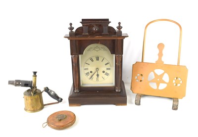 Lot 171 - An oak cased bracket clock, circa 1890,...