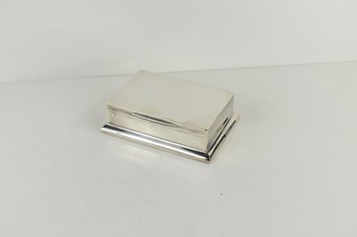 Lot 365 - An early 20th century silver clad cigar box,...