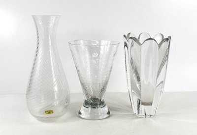 Lot 37 - Two Kosta Boda glass vases, one by Ulrica...