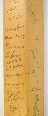 Lot 366 - Football ephemera: a cricket bat, signed by...