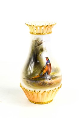 Lot 193 - A Royal Worcester James Stinton vase, painted...