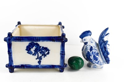 Lot 266 - A blue and white slab sided jardiniere, 19 by...