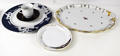 Lot 267 - A Furstenberg hand painted porcelain tray, 41...