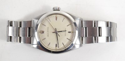 Lot 290 - A Rolex precision gents stainless steel watch,...