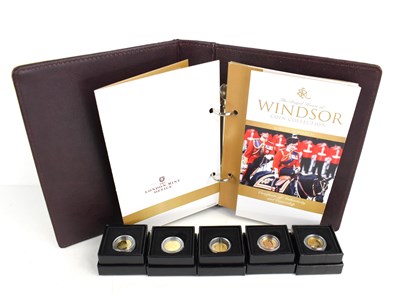 Lot 307 - A set of five London mint 9ct gold, boxed,...