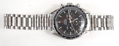 Lot 279 - An Omega stainless steel pre-moon Chronograph...