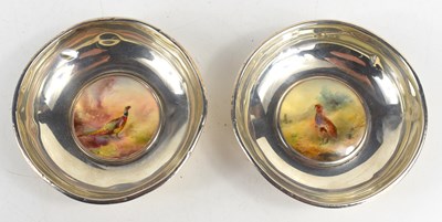 Lot 207 - A pair of silver and Royal Worcester dishes,...