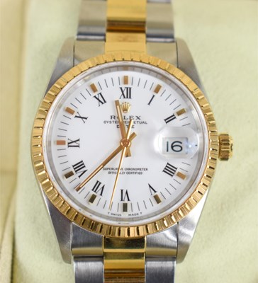 Lot 280 - A Rolex Oyster Perpetual date adjust...