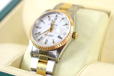 Lot 280 - A Rolex Oyster Perpetual date adjust...