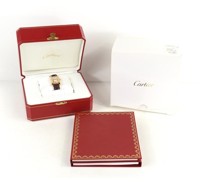 Lot 277 - An 18ct gold Cartier Tank Americaine...