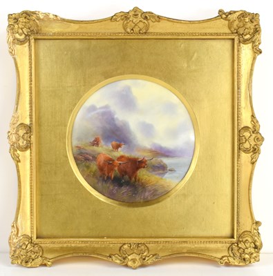 Lot 212 - A Royal Worcester porcelain plaque, by John...