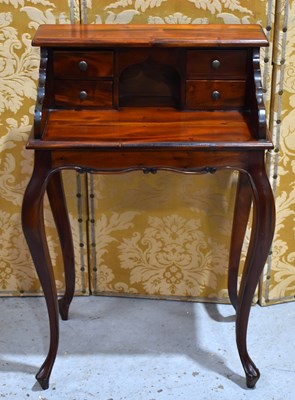 Lot 505 - A reproduction mahogany ladies' writing desk...