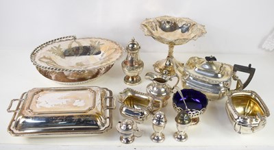 Lot 353 - A group of silver plate including a pedestal...