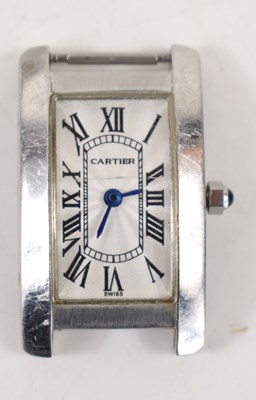 Lot 289 - A vintage 18ct white gold Cartier watch in the...