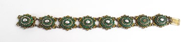 Lot 77 - A Georgian 19th century white metal, green...