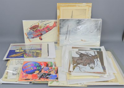 Lot 112 - A group of paintings and drawings,...