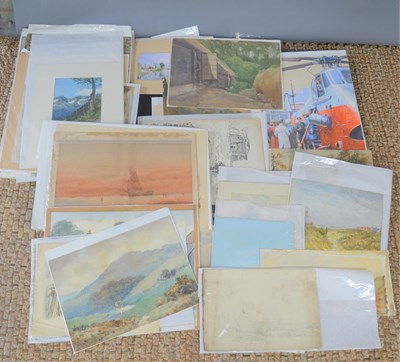 Lot 26 - A large collection of paintings and drawings,...