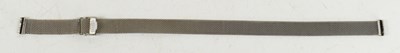 Lot 159 - A 14k white gold Kreisler mesh strap, likely...