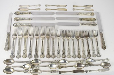 Lot 412 - A Tiffany & Co sterling silver part cutlery...