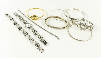 Lot 235 - A group of silver jewellery to include Rotary...