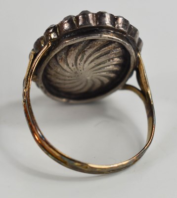 Lot 1 - A Georgian paste and enamel mourning ring, of...