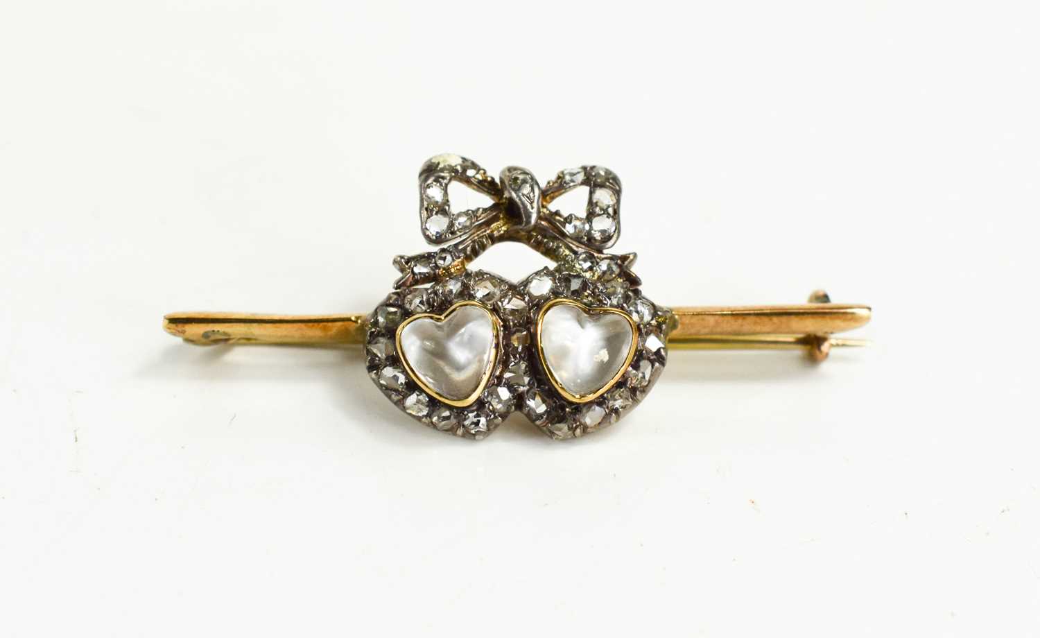 Lot 4 - A 19th century moonstone and old cut diamond...