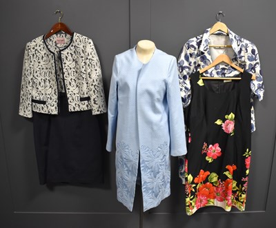 Lot 470 - A Luis Civit blue and white dress and jacket,...