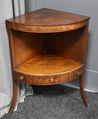 Lot 506 - A 19th century mahogany corner wash stand,...