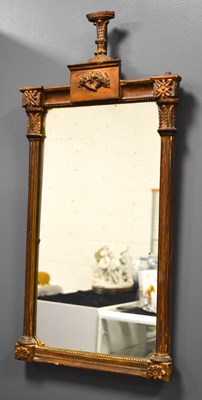 Lot 522 - A 19th century wall mirror, with residual...