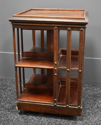 Lot 507 - A small antique mahogany revolving bookcase,...