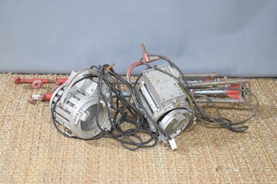 Lot 168 - Two vintage Mole Richardson 406 spot lamps...