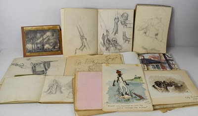 Lot 415 - A group of Edwardian and later sketch books,...