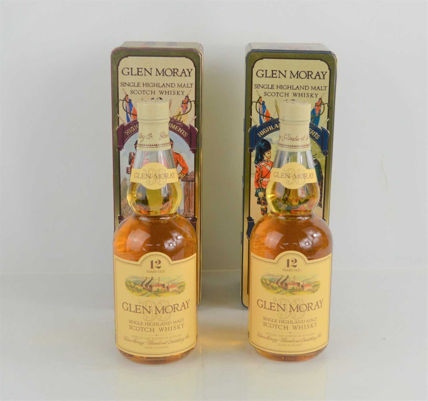 Lot 367 Two bottles of Glen Moray 12 year old Single