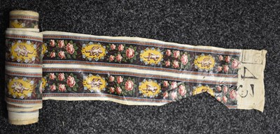 Lot 460 - A roll of vintage border fabric, numbered 43,...