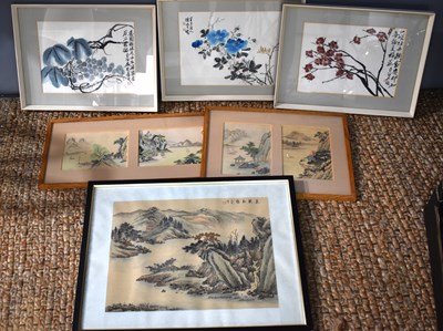 Lot 309 - A selection of Japanese and Chinese pictures,...