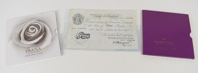 Lot 108 - A Bank of England £5 five pound note 1947...