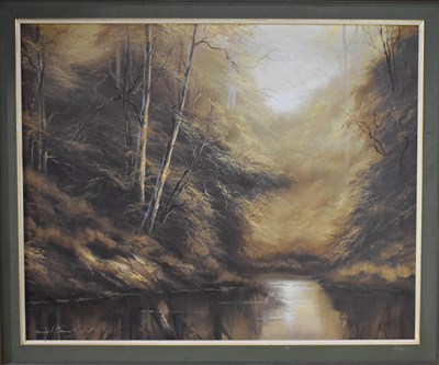 Lot 404 - David A James (20th century): Woodland...