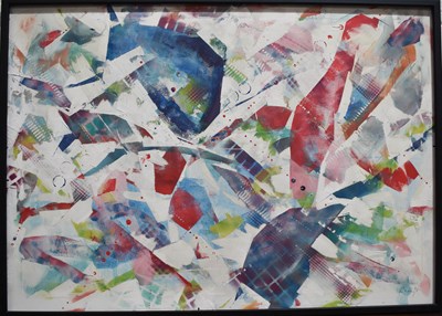 Lot 419 - Winfried Berg (20th century): Abstract oil on...