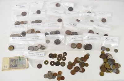 Lot 90 - A group of World coins and notes, including...