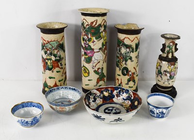 Lot 323 - A selection of Chinese pottery, to include...