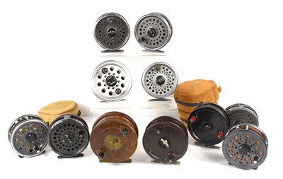 Lot 336 - A group of fly fishing reels including a...