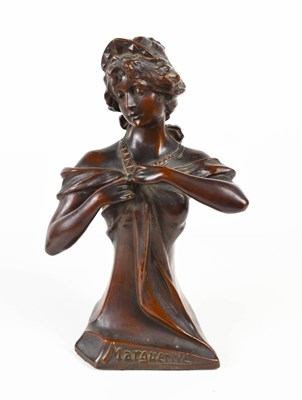 Lot 208 - A French bronze early 20th century bust titled...