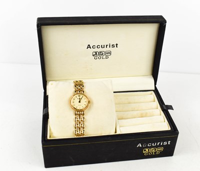 Lot 331 - A lady's Accurist 9ct gold cased wristwatch....