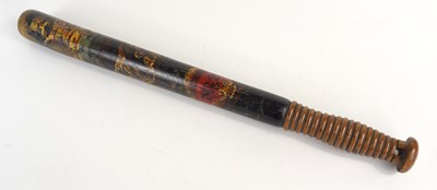 Lot 68 - A Victorian Police truncheon, painted with a...