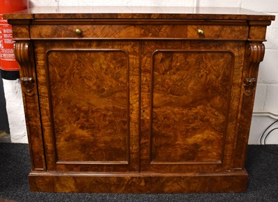 Lot 536 - A Victorian burr walnut chiffonier sideboard...