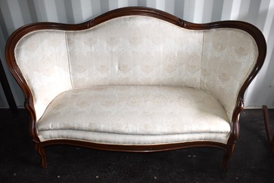 Lot 544 - A Victorian mahogany framed sofa, serpentine...