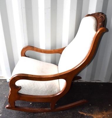 Lot 526 - A Victorian mahogany framed rocking chair,...