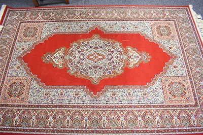 Lot 455 - A Turkish Wool Touch Acrylic machine woven rug,...