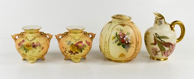 Lot 155 - A group of Royal Worcester blush ivory...